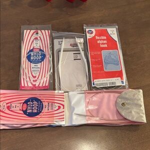 Nylon Hoops and Afghan Hook Set with filled case!!